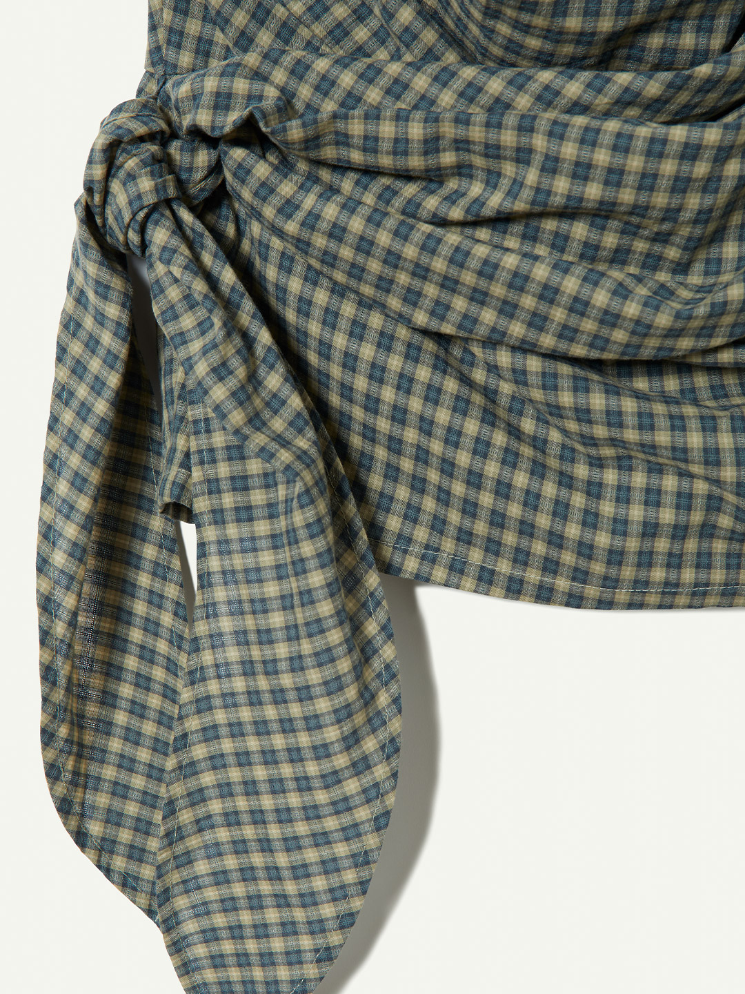 Ribbon Tie Check Skirt 詳細画像 Green 3