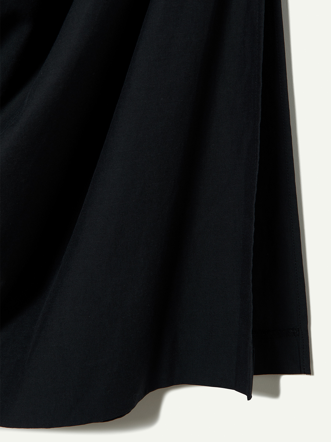 Ribbon Tie Cotton Skirt 詳細画像 Black 4