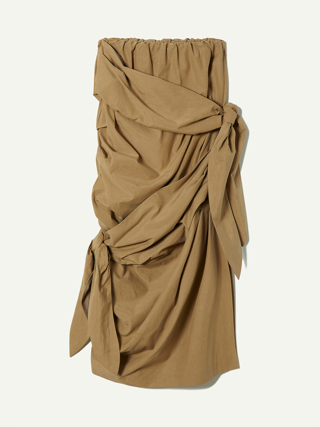 Ribbon Tie Cotton Skirt 詳細画像 Beige 1