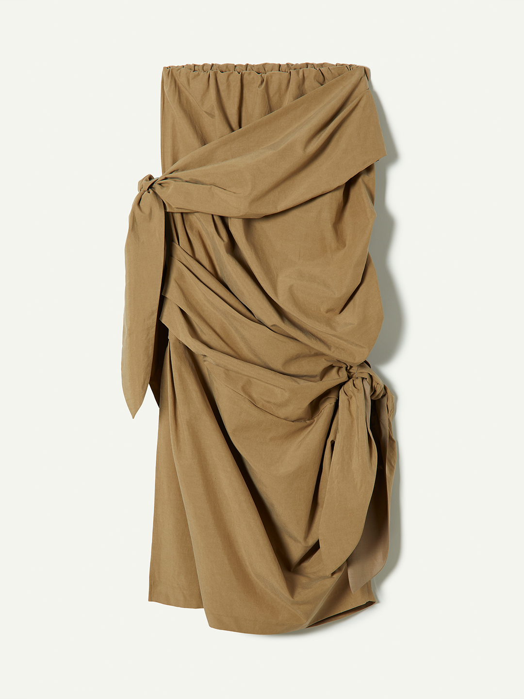 Ribbon Tie Cotton Skirt 詳細画像 Beige 2