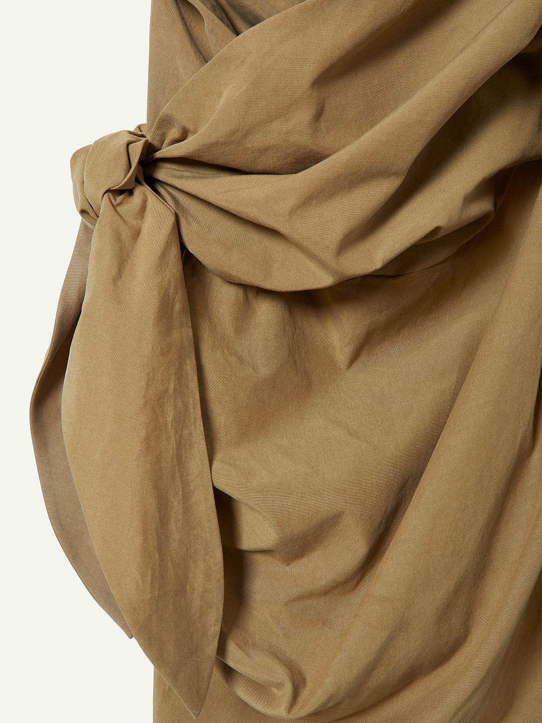 Ribbon Tie Cotton Skirt 詳細画像 Beige 3