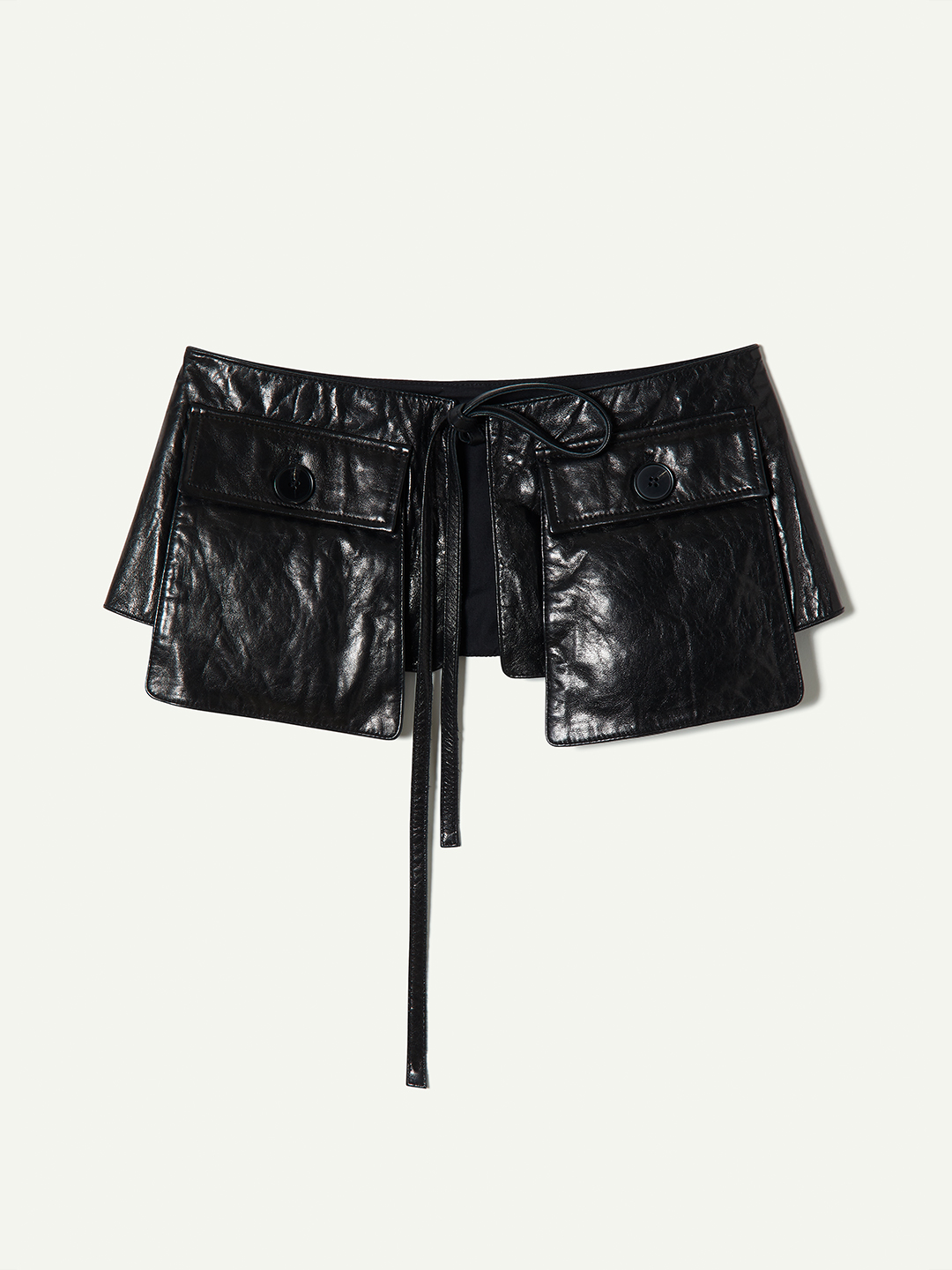 Patched Pocket Leather Belt