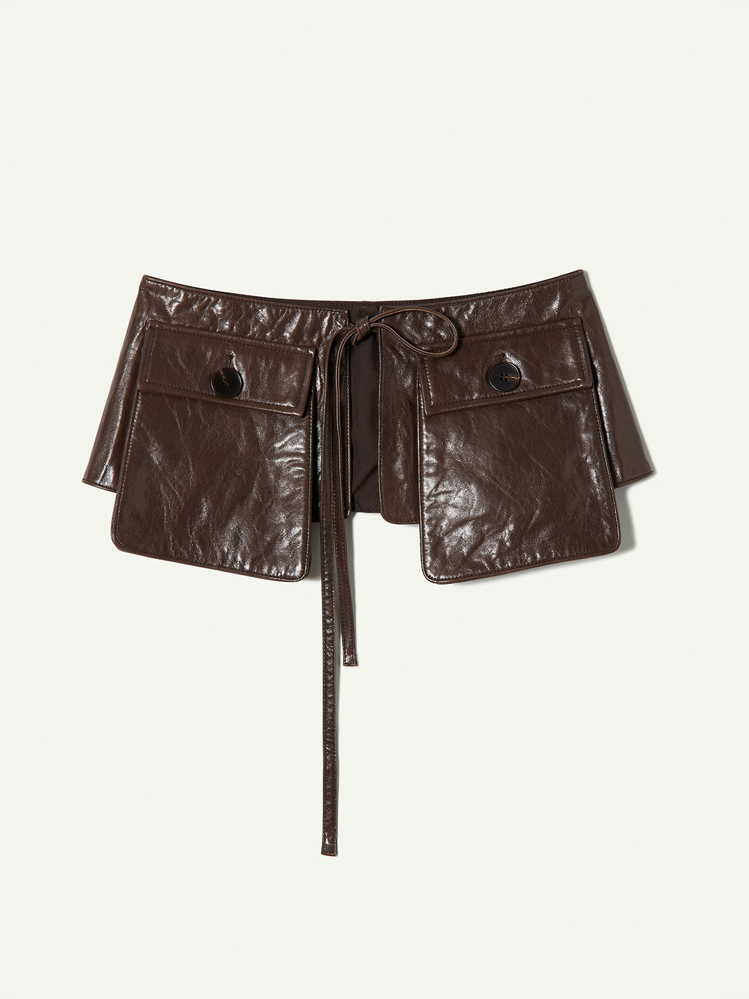 Patched Pocket Leather Belt