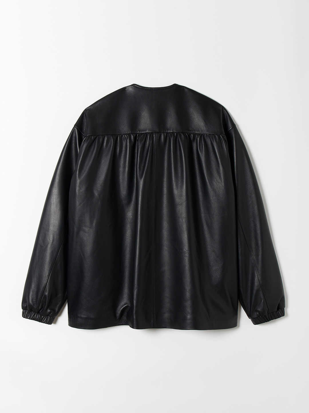 Gather Lamb Skin Blouson 詳細画像 Black 2