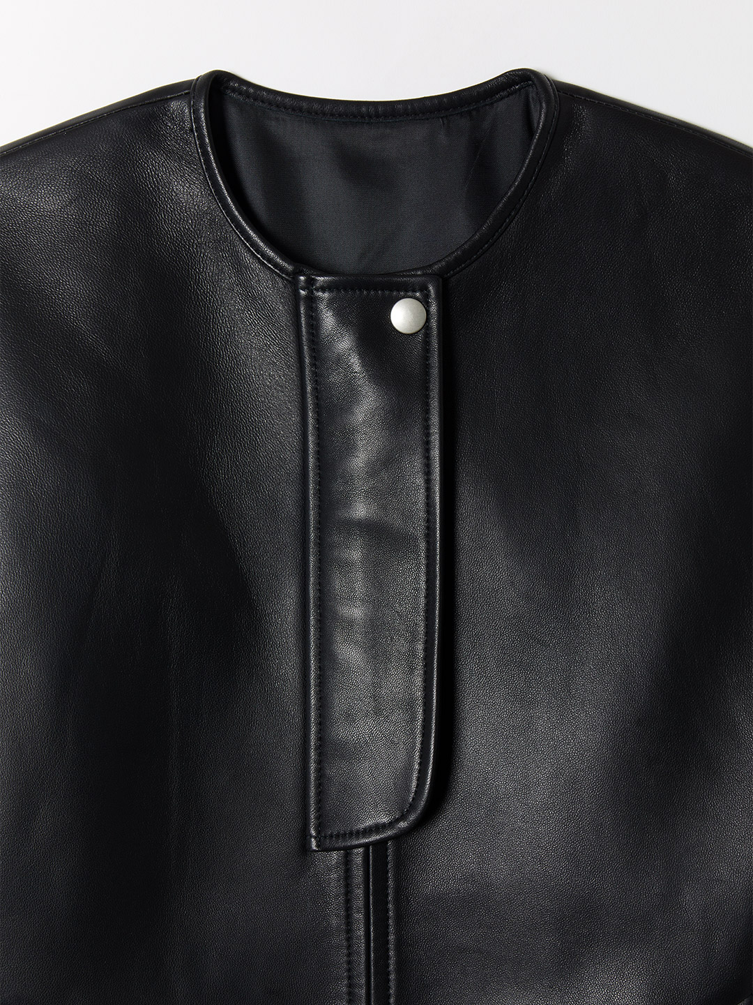 Gather Lamb Skin Blouson 詳細画像 Black 3