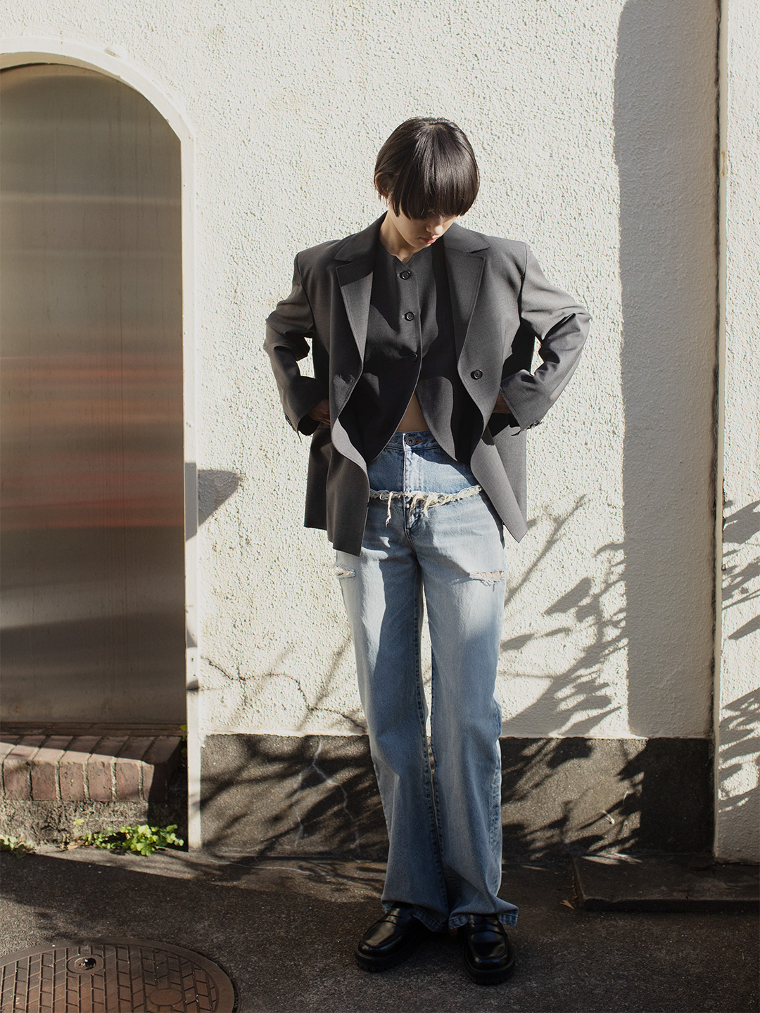 Wool Boxy Jacket 詳細画像 Gray 5