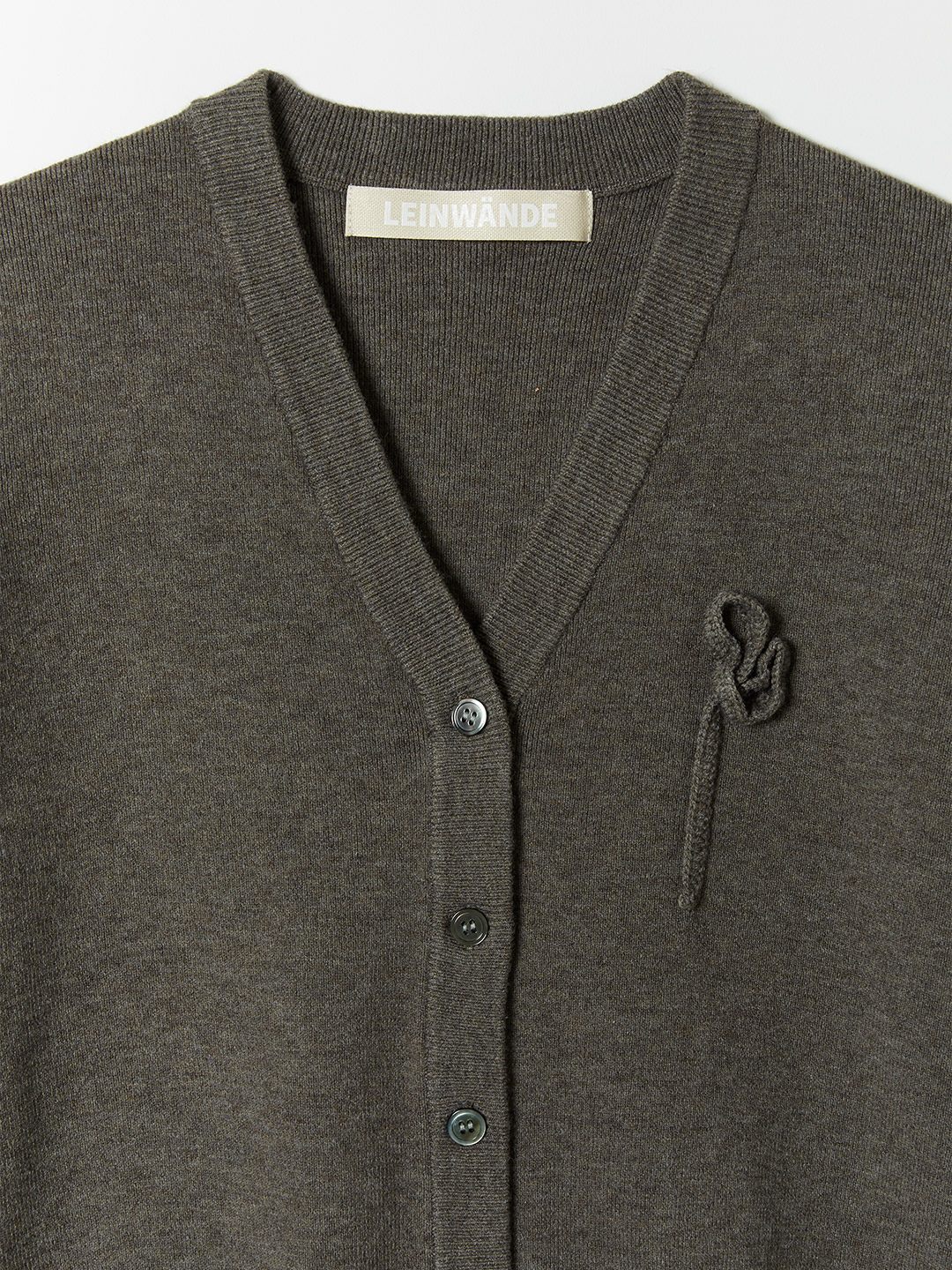 Flower Knitted Cardigan 詳細画像 Gray 3