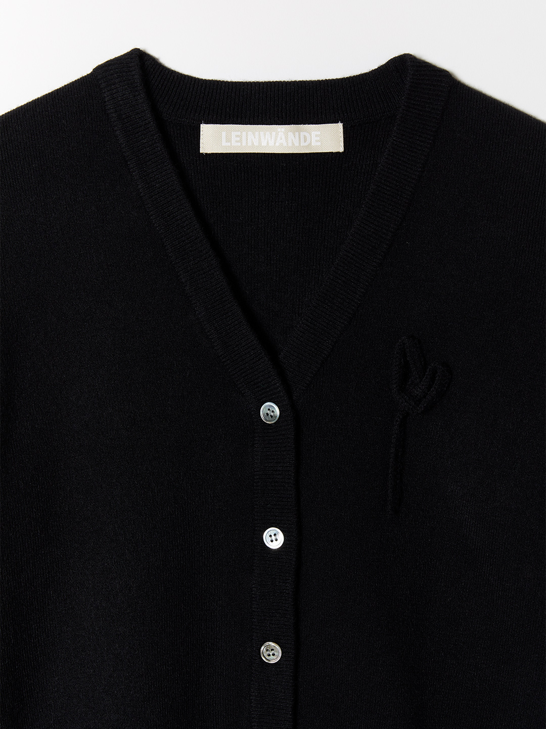 Flower Knitted Cardigan 詳細画像 Black 4