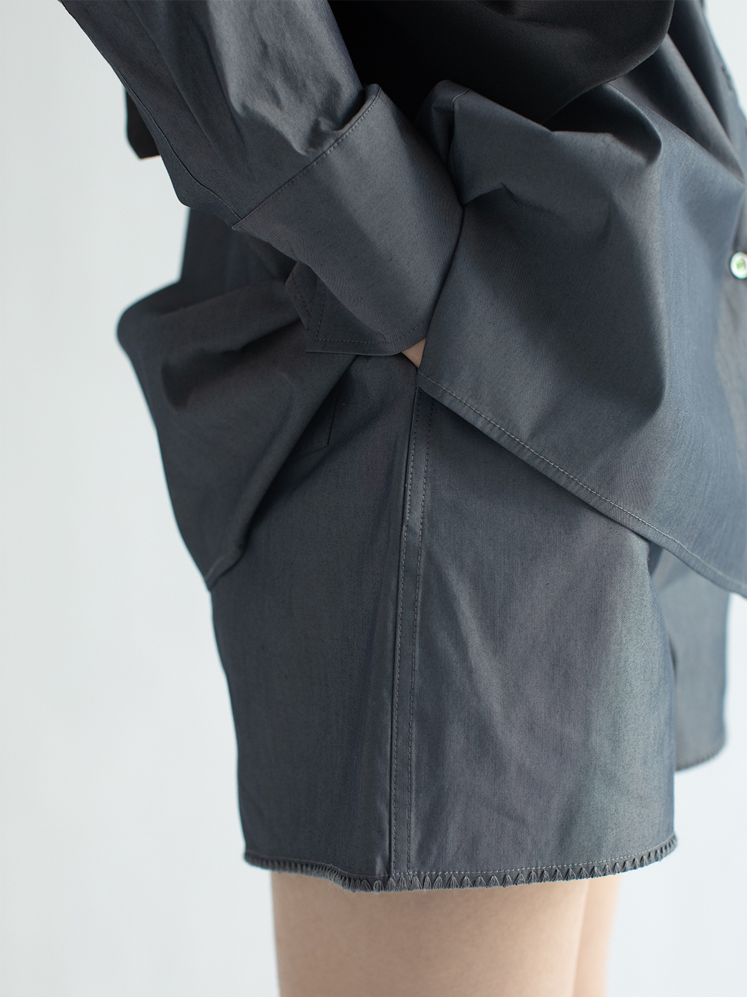 Embroidery Long Sleeve Shirts 詳細画像 Blue 2