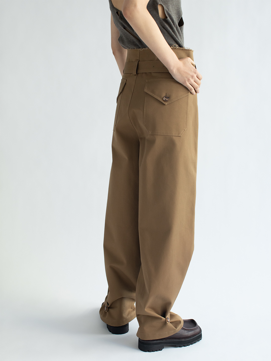 Fold Straight Trousers 詳細画像 Camel 2