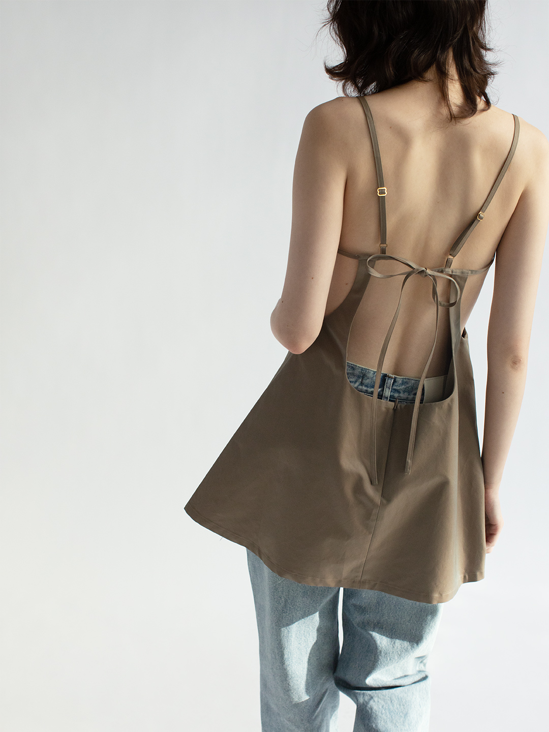 Petal Strap Dress 詳細画像 Khaki 2