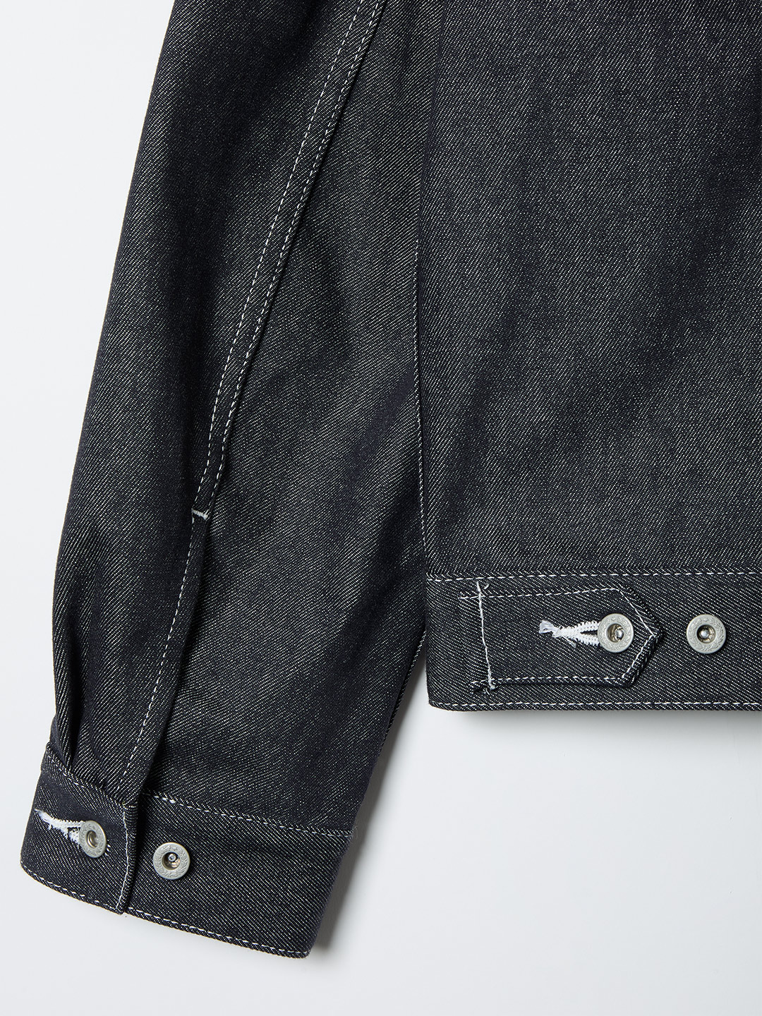Stand Collar Denim Jacket 詳細画像 Black 4