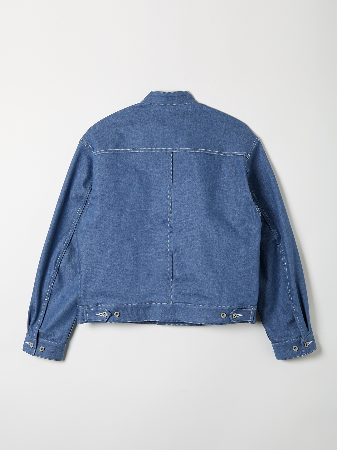 Stand Collar Denim Jacket 詳細画像 Blue 2