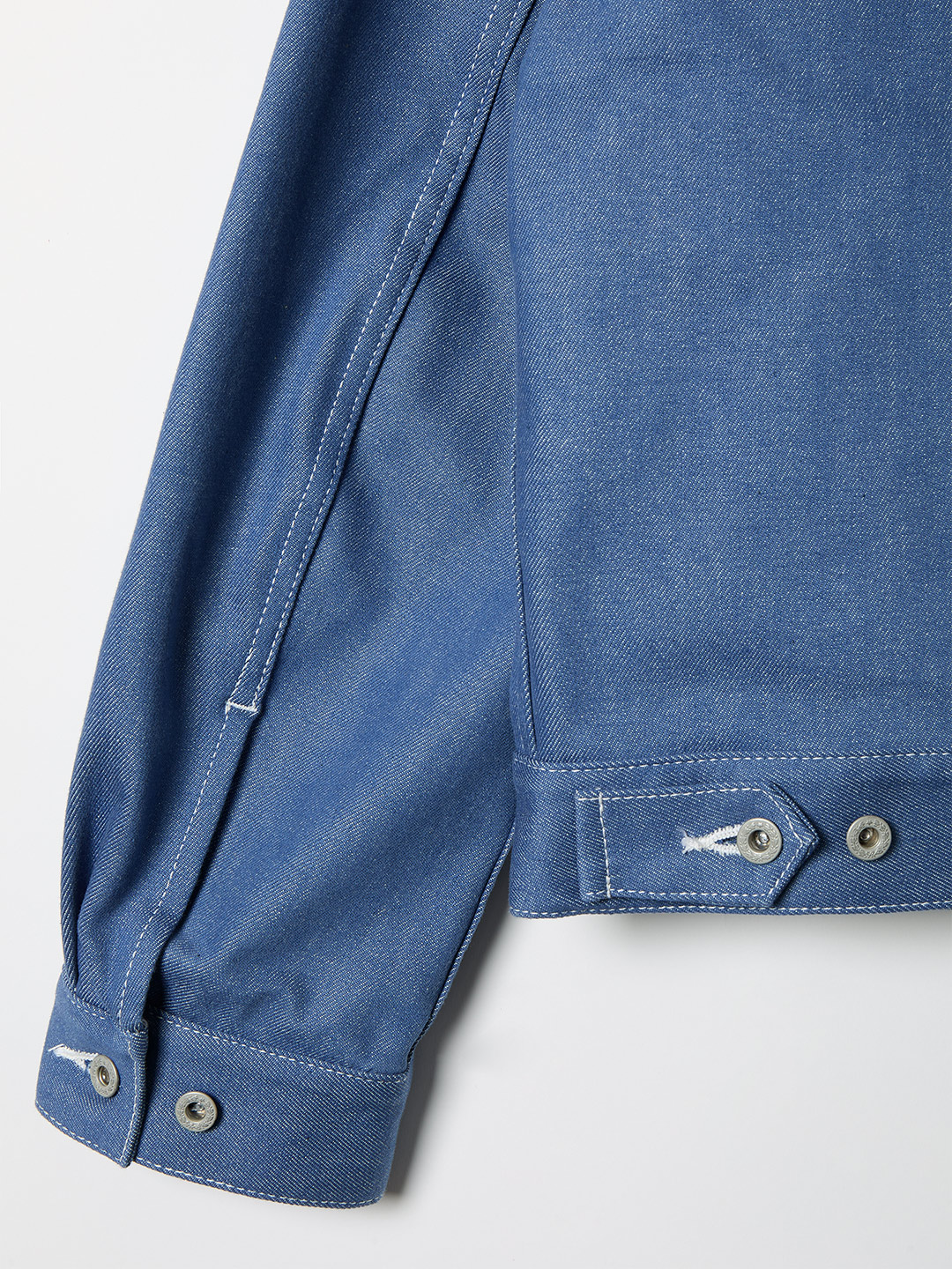 Stand Collar Denim Jacket 詳細画像 Blue 4