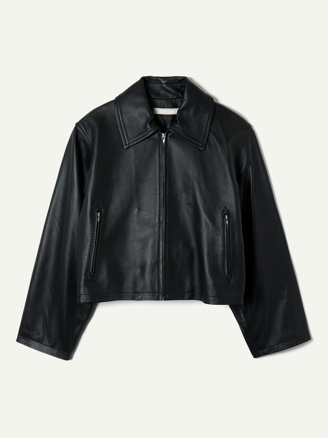 Leather Big Collar Blouson 詳細画像 Black 1