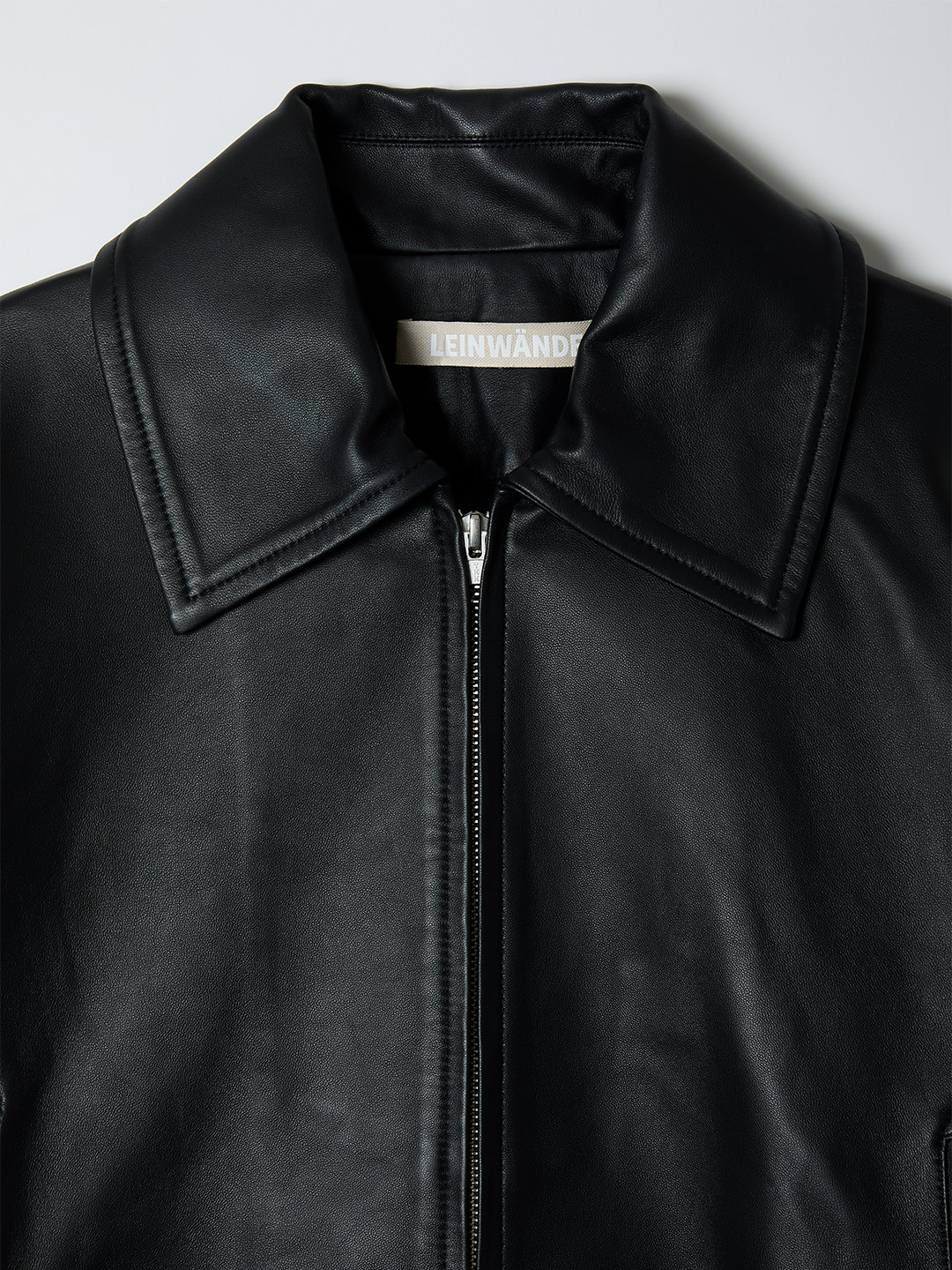 Leather Big Collar Blouson 詳細画像 Black 3