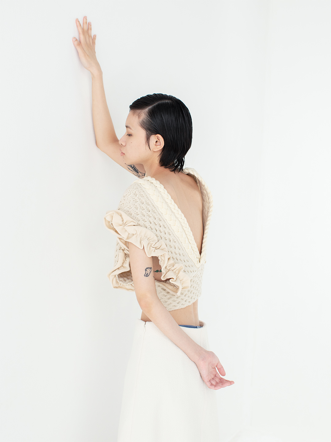 Braids&Frill Top 詳細画像 White 3