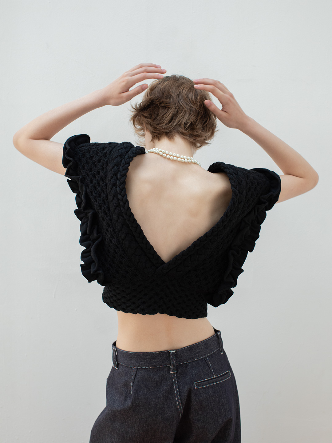 Braids&Frill Top 詳細画像 Black 2