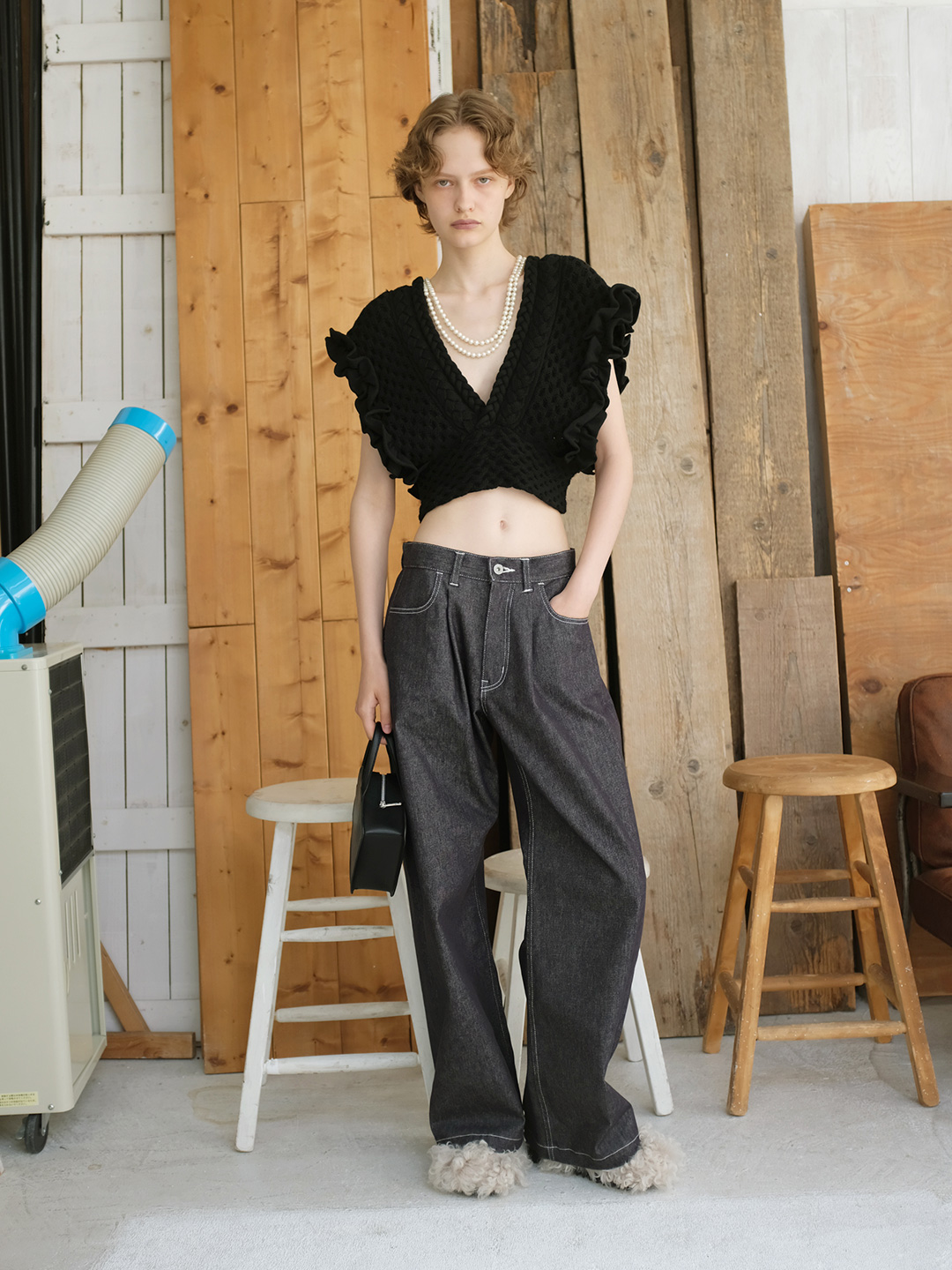 Braids&Frill Top 詳細画像 Black 3