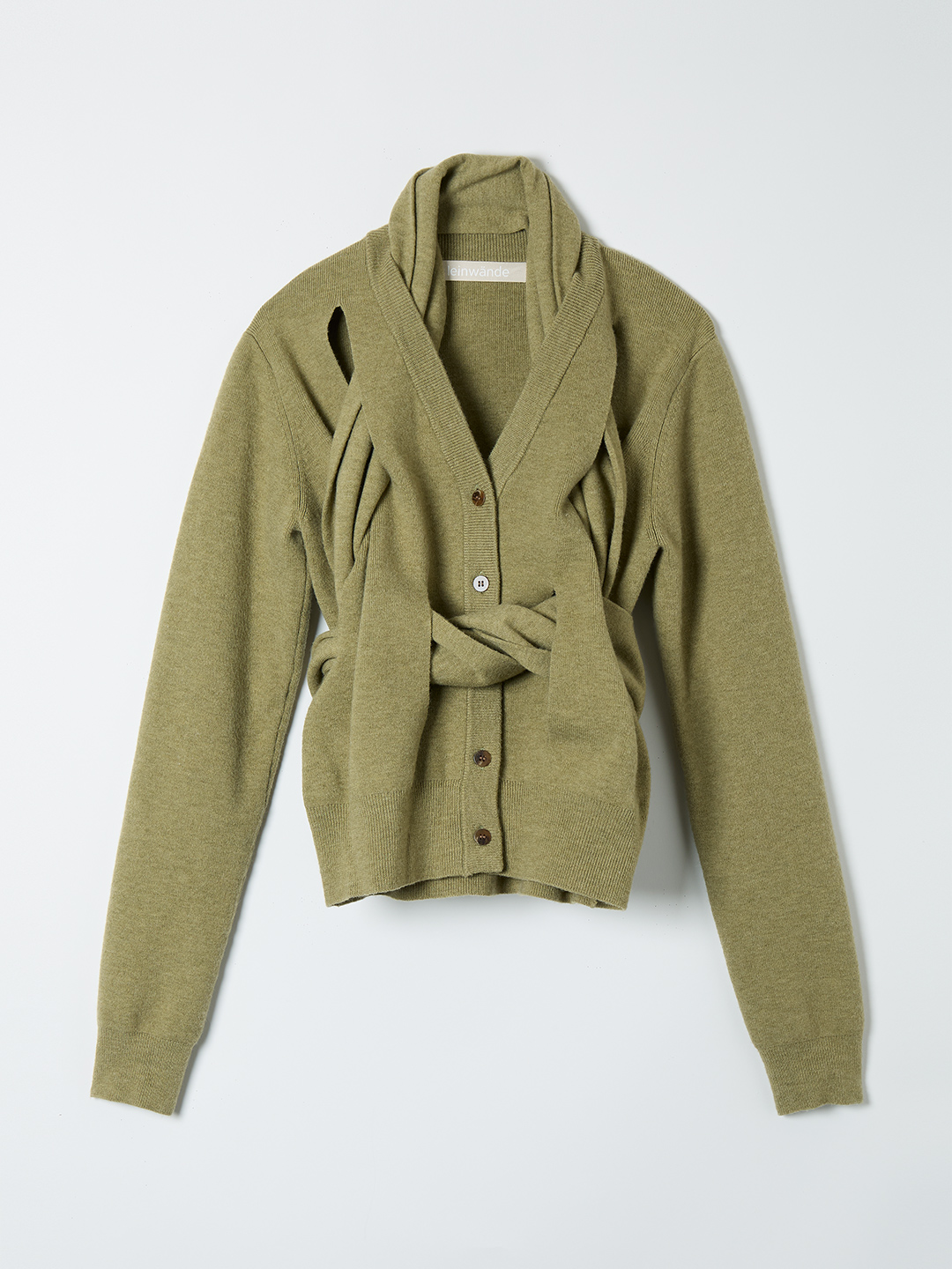 Ribbon Tie Cardigan 詳細画像 Green 5