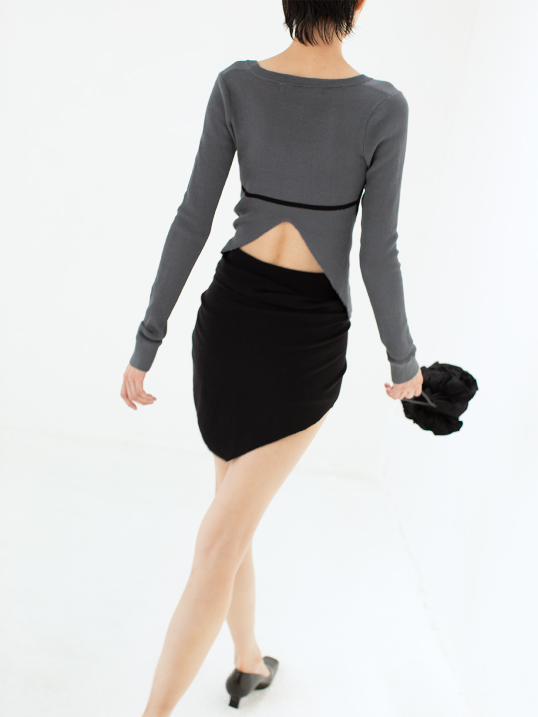 Bra Intarsia Knit 詳細画像 Gray 2