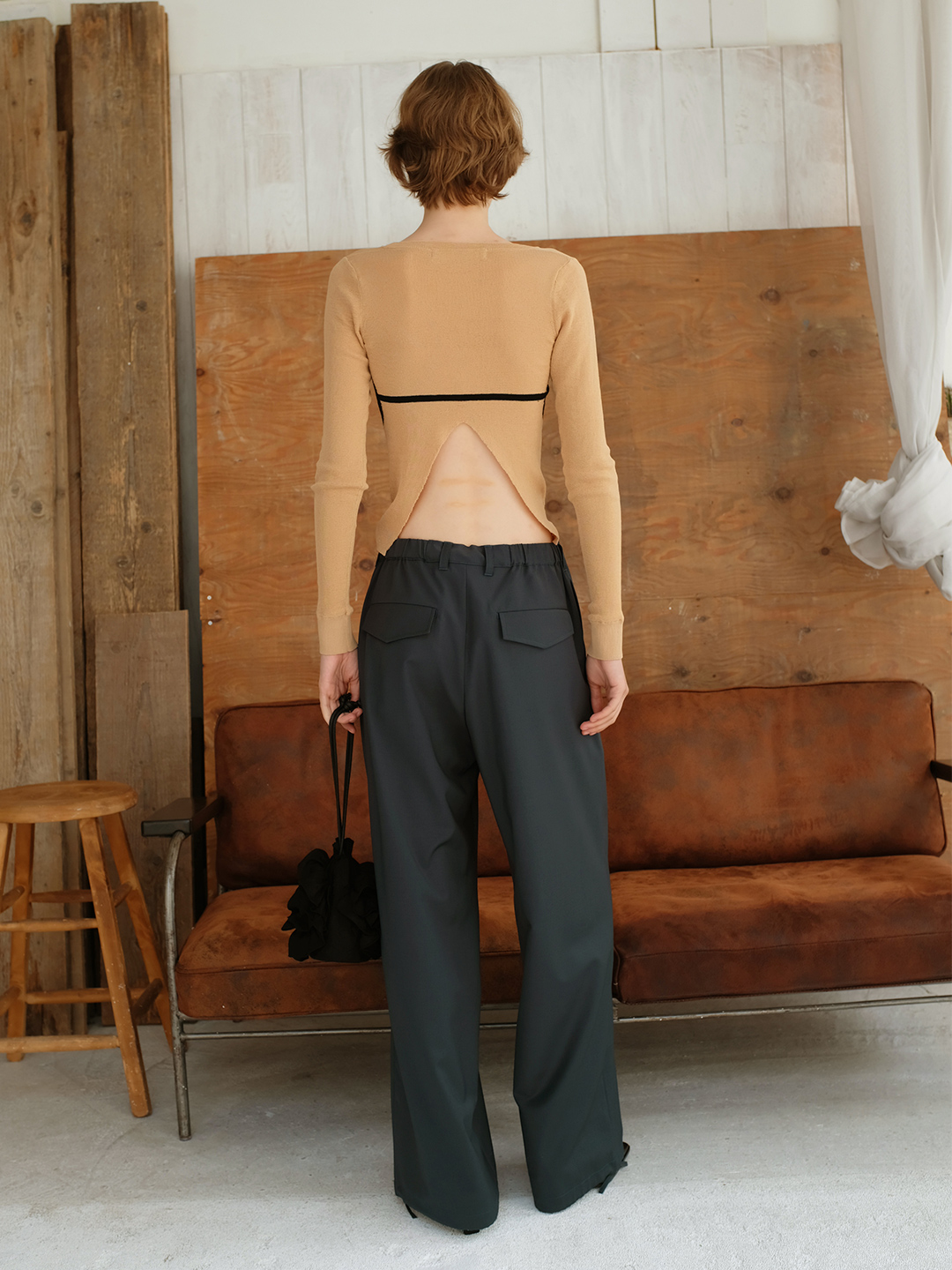Bra Intarsia Knit 詳細画像 Beige 4