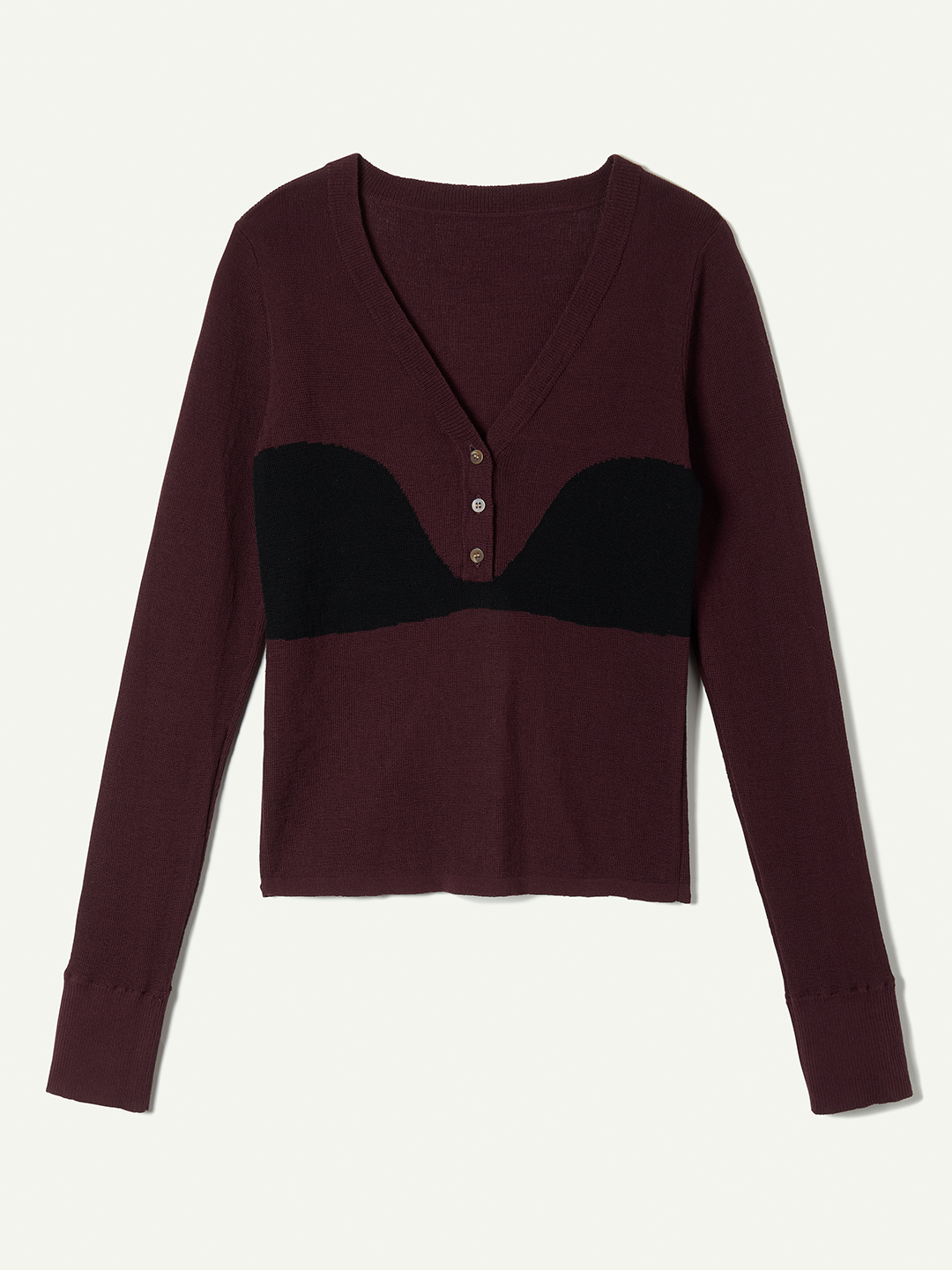 Bra Intarsia Knit 詳細画像 Bordeaux 1