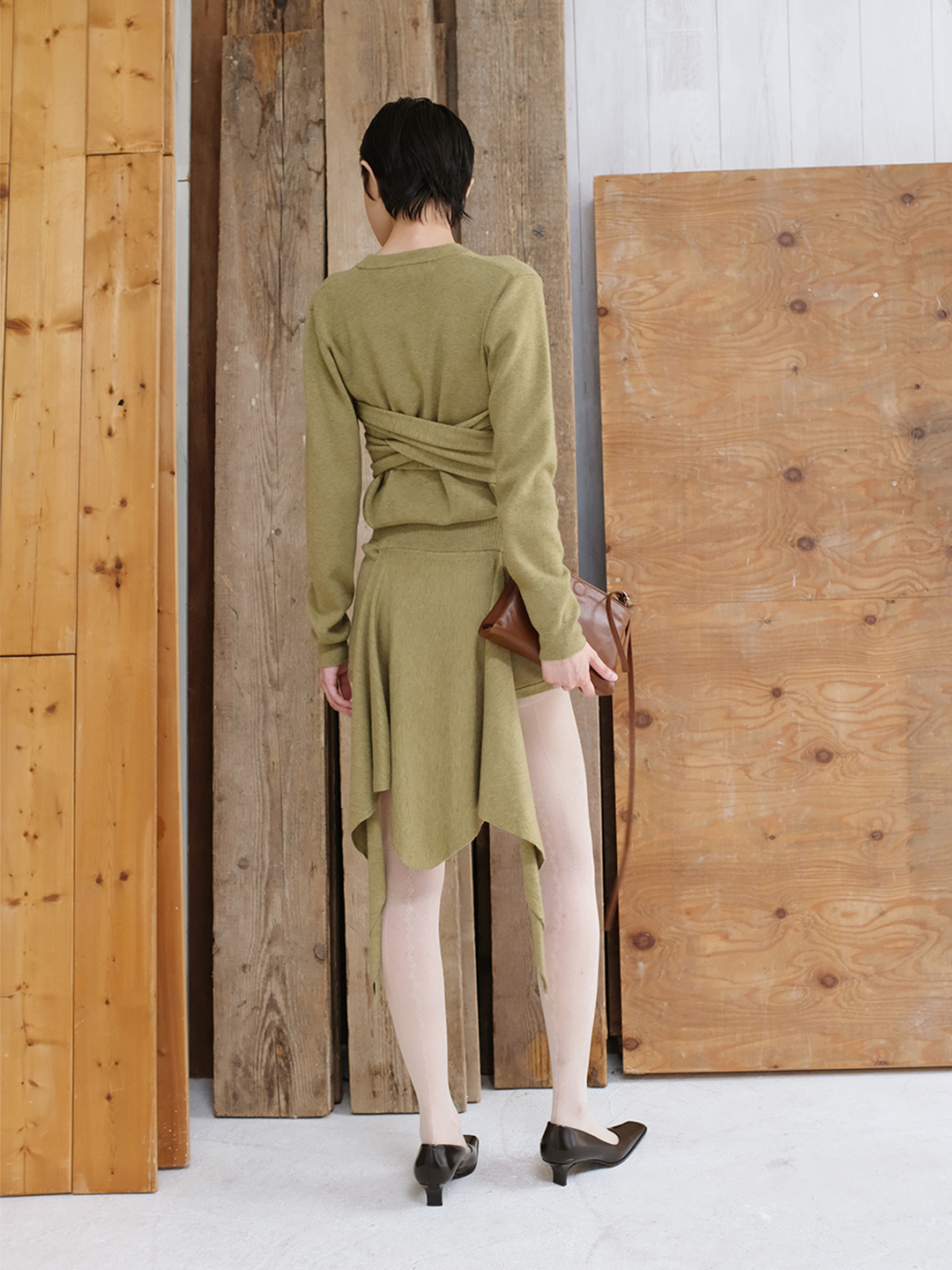 Scarf Knit Shorts 詳細画像 Green 3