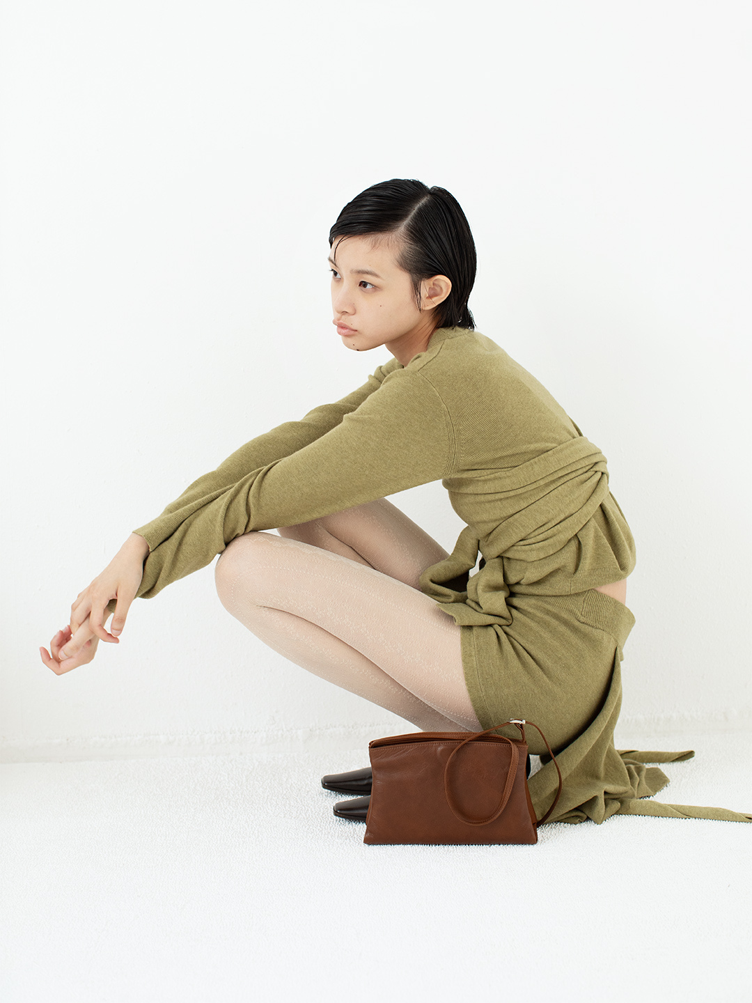 Scarf Knit Shorts 詳細画像 Green 5