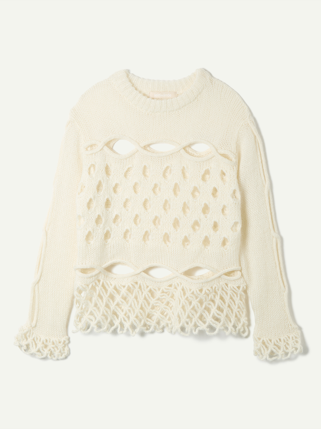 Cable&Dot Mohair Sweater 詳細画像 White 1