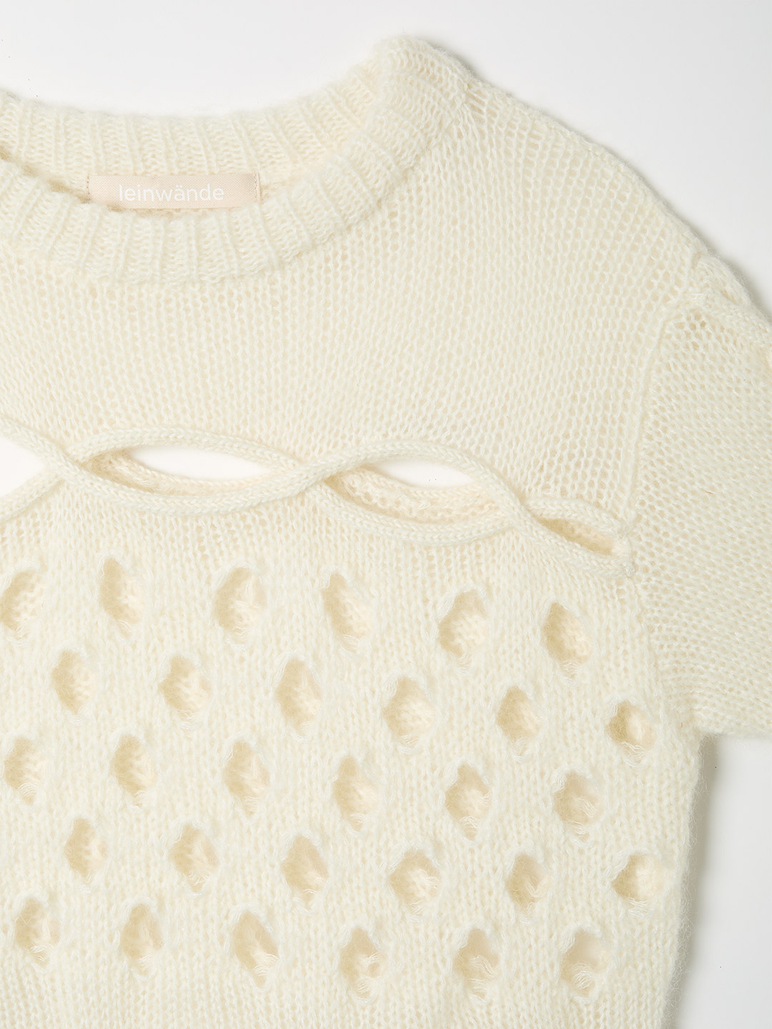Cable&Dot Mohair Sweater 詳細画像 White 3