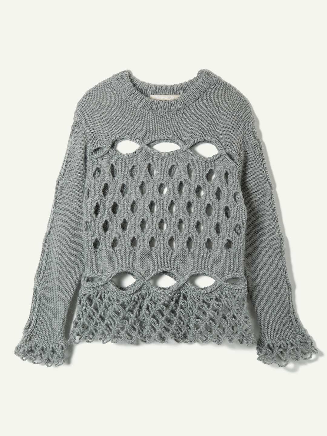 Cable&Dot Mohair Sweater 詳細画像 Gray 1