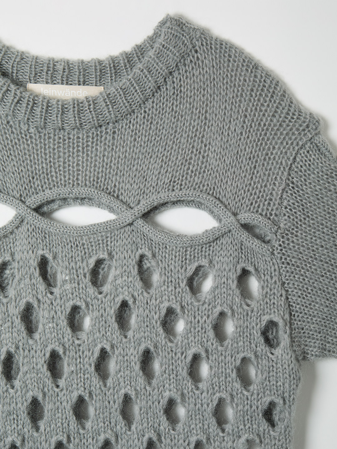 Cable&Dot Mohair Sweater 詳細画像 Gray 3