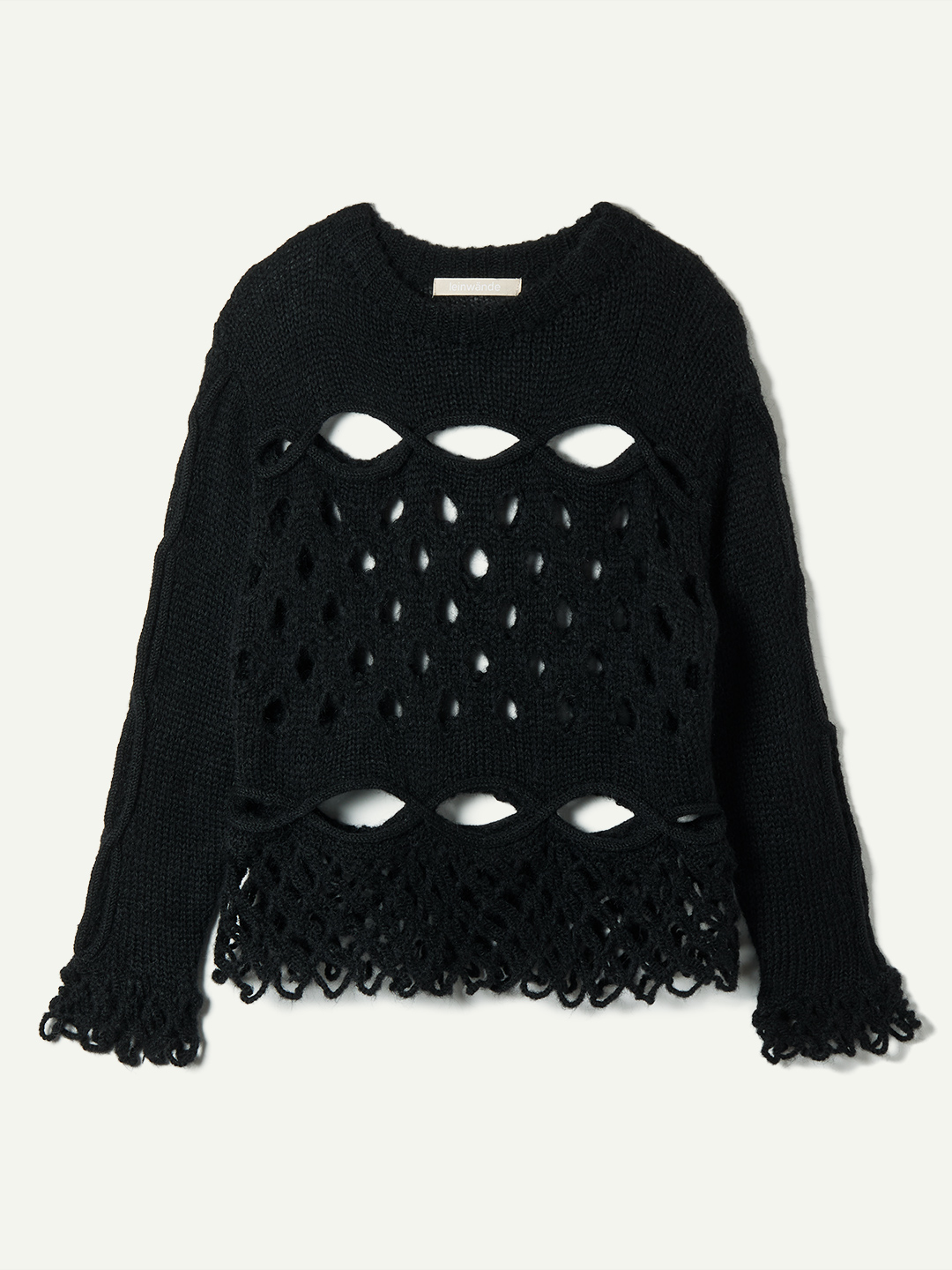 Cable&Dot Mohair Sweater 詳細画像 Black 1