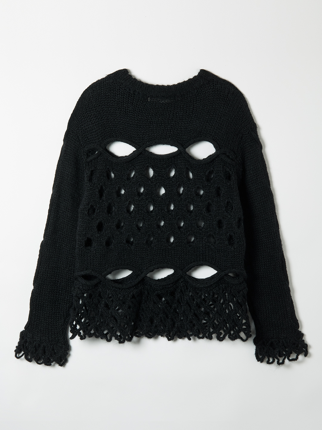 Cable&Dot Mohair Sweater 詳細画像 Black 2
