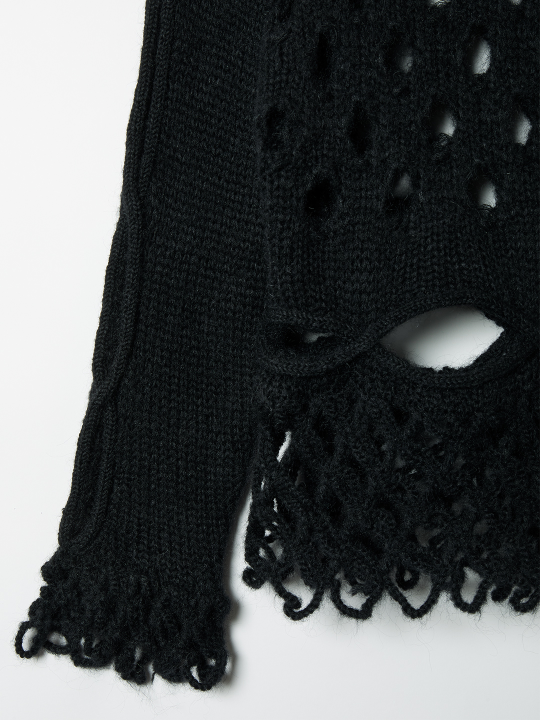 Cable&Dot Mohair Sweater 詳細画像 Black 4