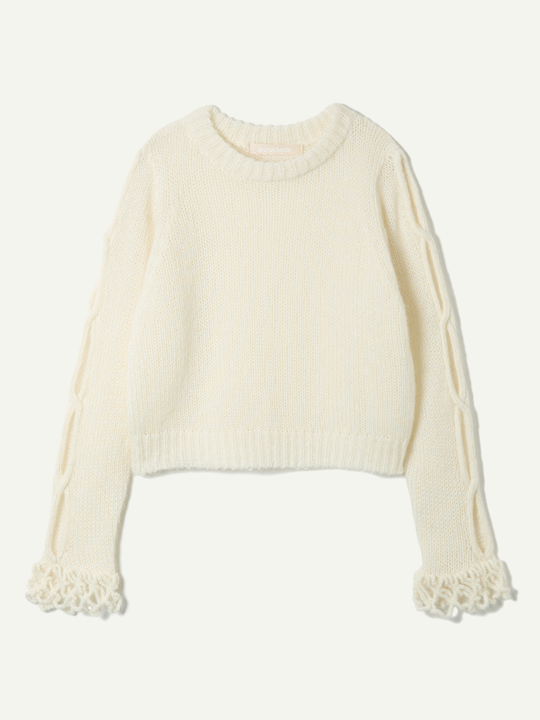 Open Cable Sweater 詳細画像 White 1
