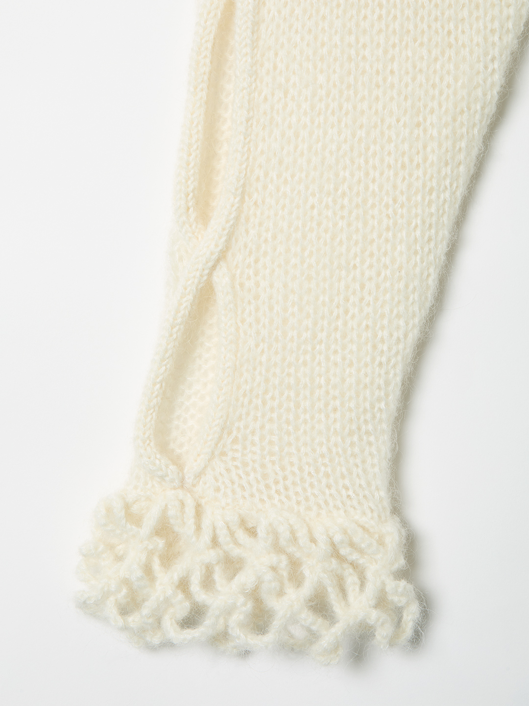 Open Cable Sweater 詳細画像 White 4