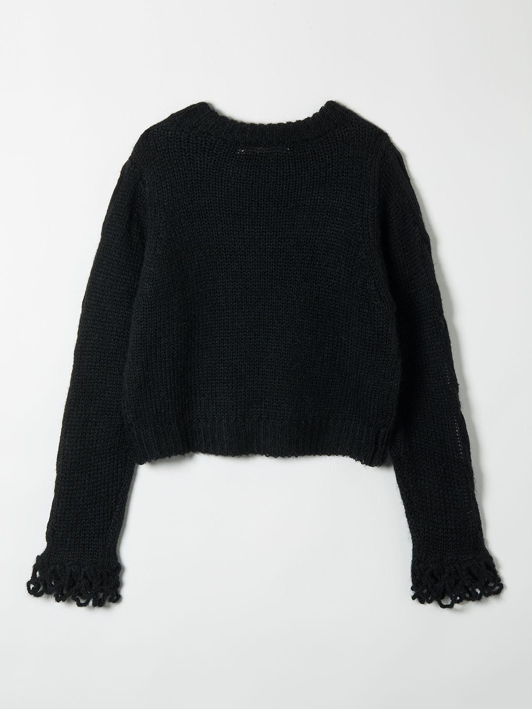 Open Cable Sweater 詳細画像 Black 2