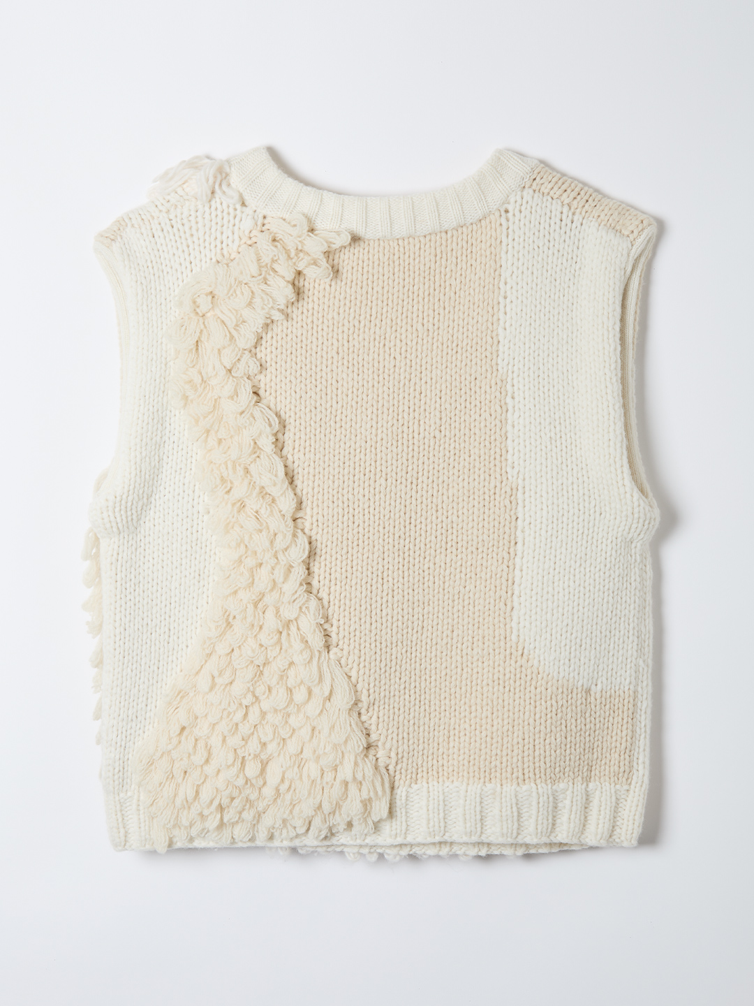 Landscape Intarsia Knit Vest 詳細画像 White 2