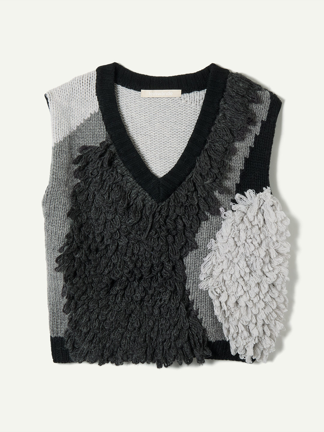 Landscape Intarsia Knit Vest 詳細画像 Black 1