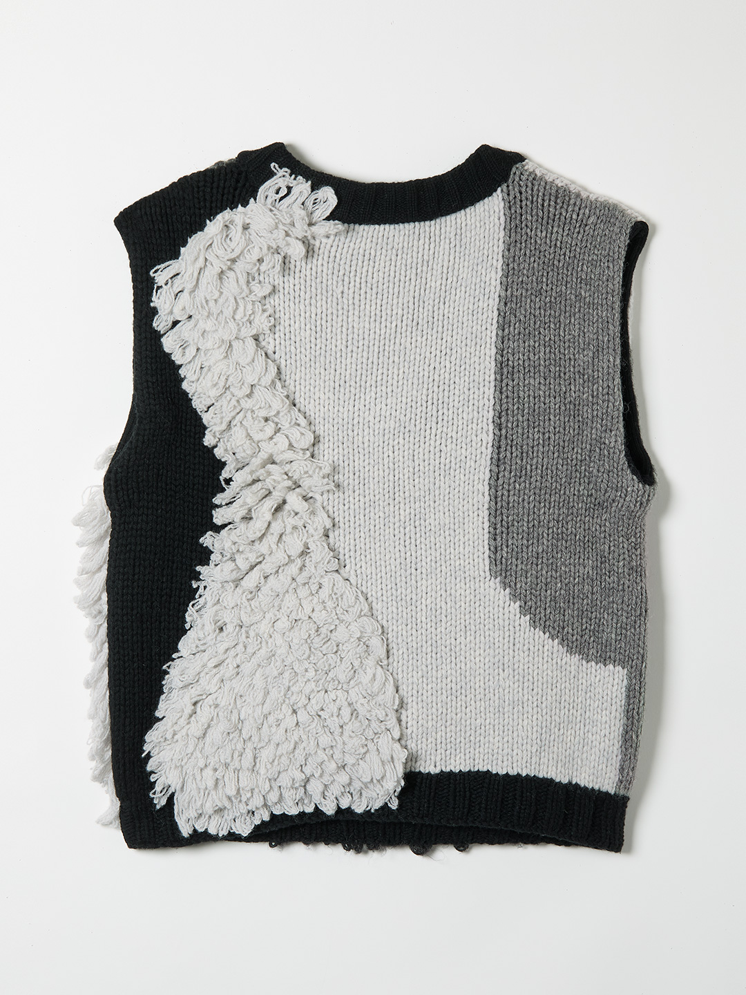 Landscape Intarsia Knit Vest 詳細画像 Black 2