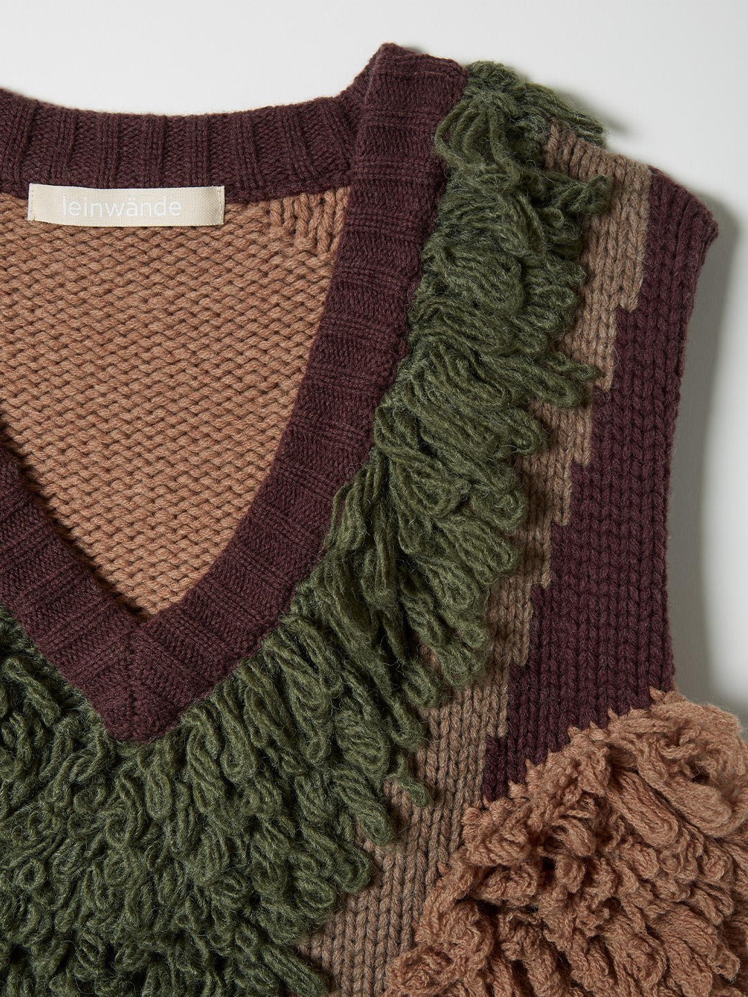 Landscape Intarsia Knit Vest 詳細画像 Brown 3