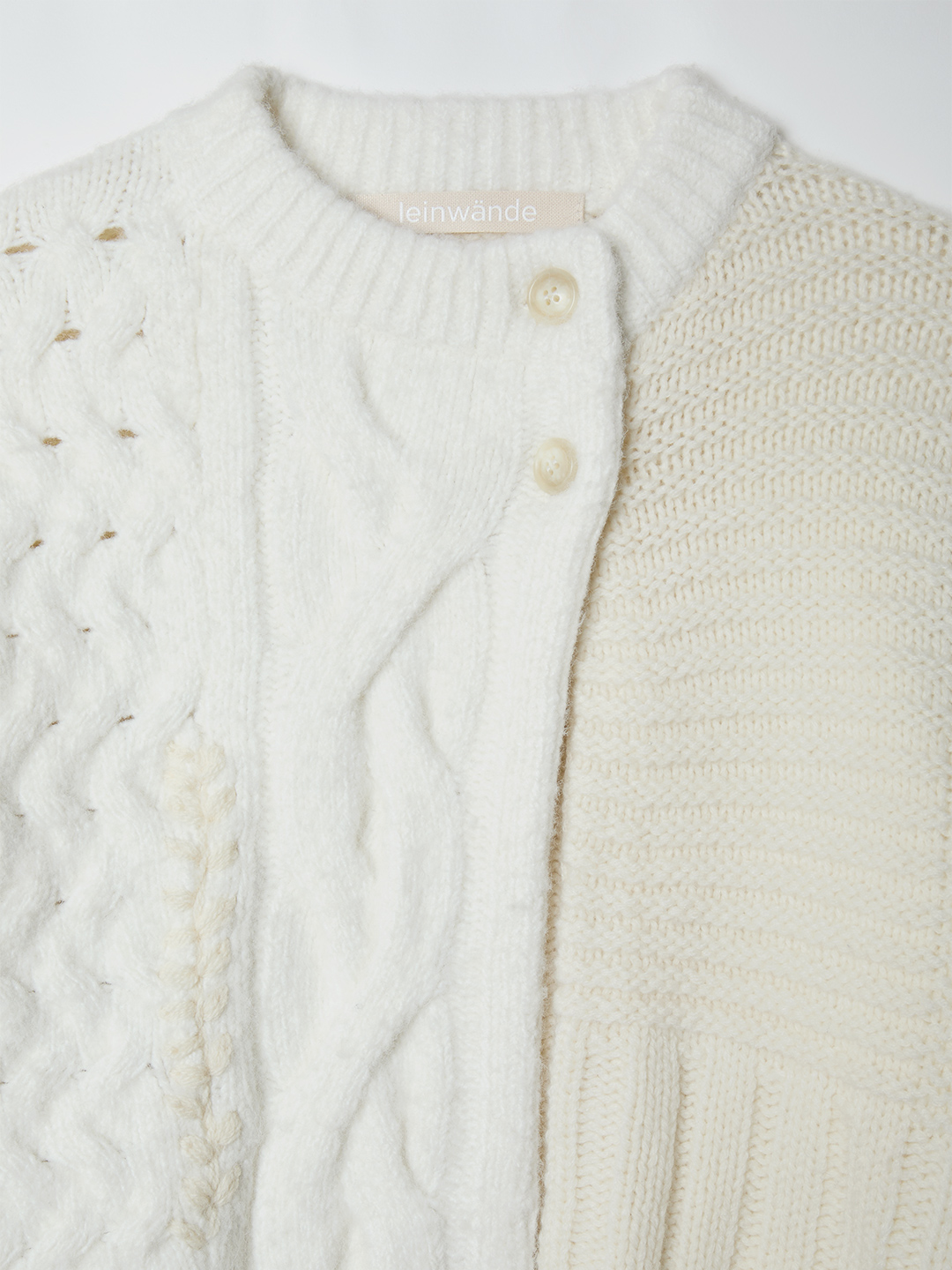 Intarsia Cable Cardigan 詳細画像 White 3