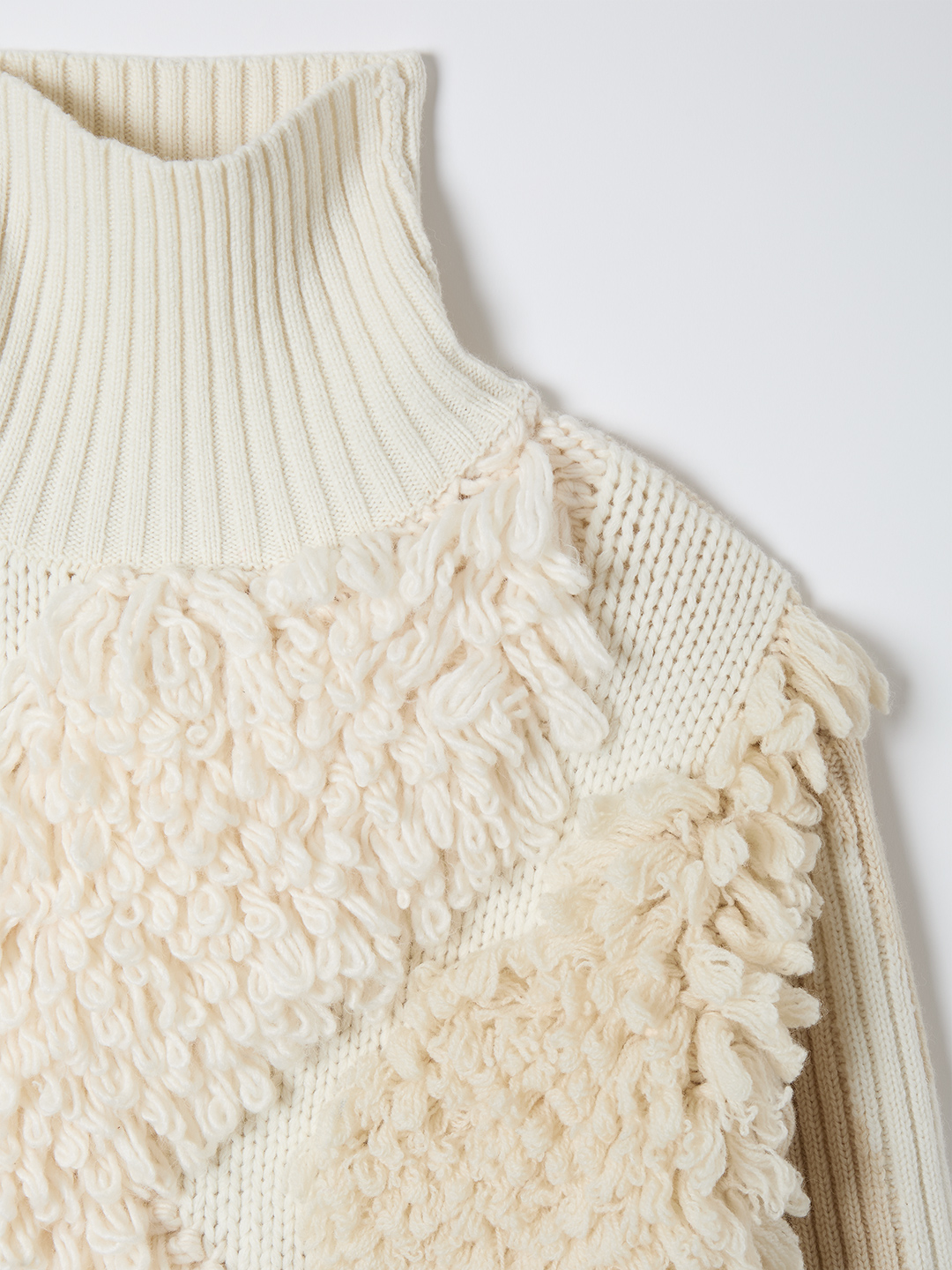 Landscape Intarsia Knit Top 詳細画像 White 3