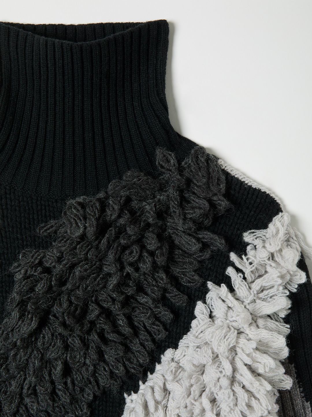 Landscape Intarsia Knit Top 詳細画像 Black 3