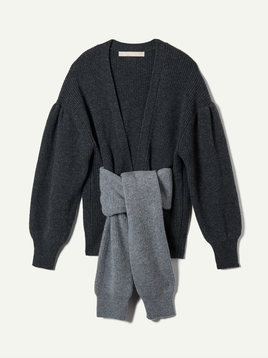 Sleeve Tie Wool Gown