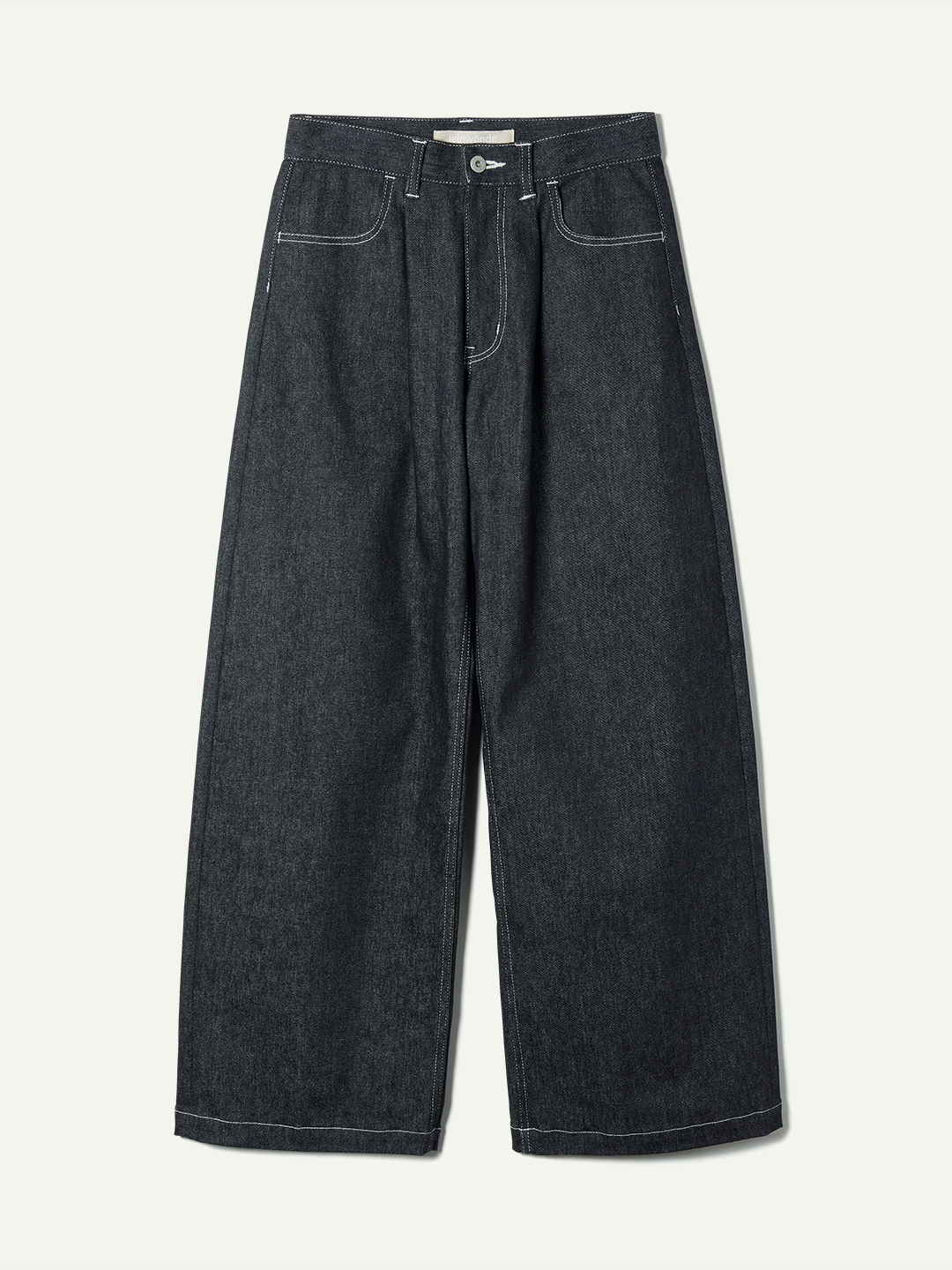 Denim Tucked Trousers 詳細画像 Black 1