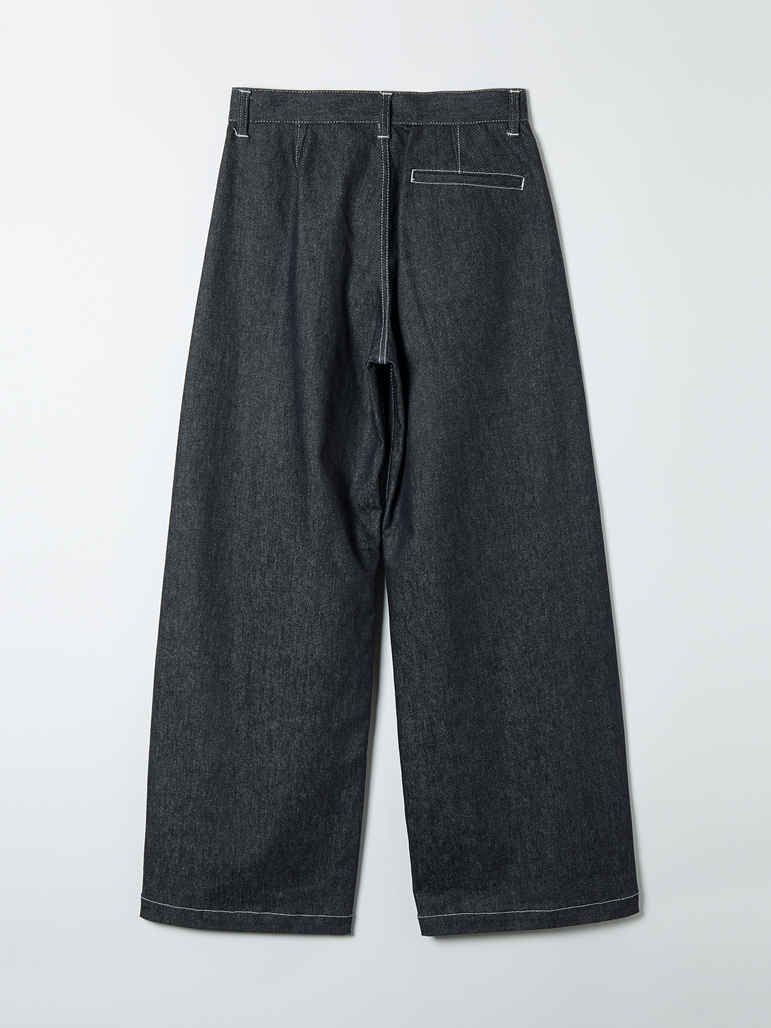 Denim Tucked Trousers 詳細画像 Black 2