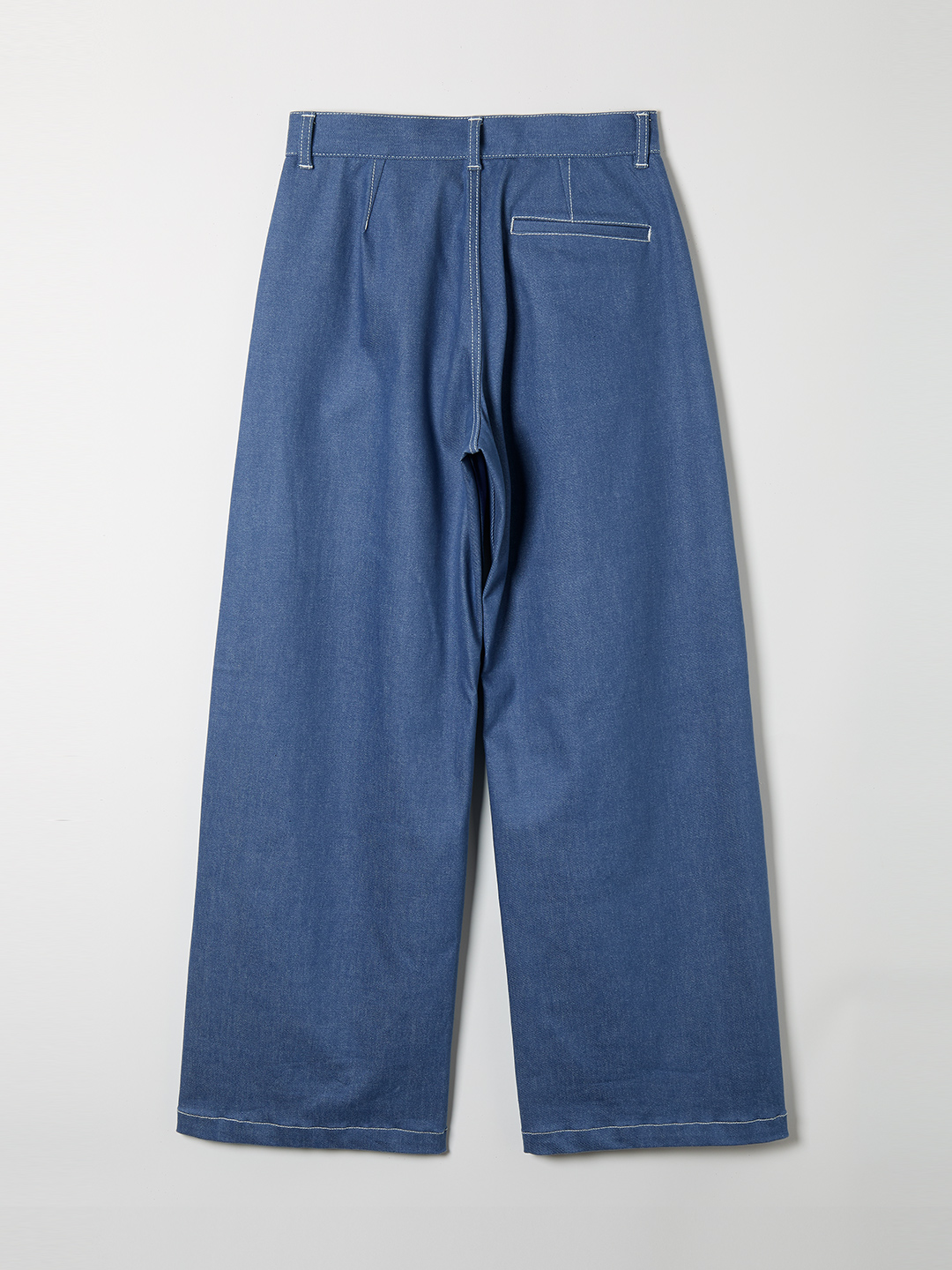 Denim Tucked Trousers 詳細画像 Blue 2